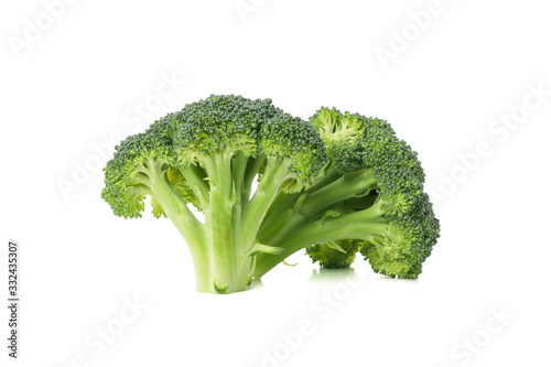 Broccoli isolated on white background. Fresh vegetable