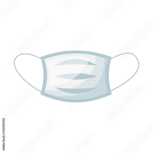 Cartoon medical facial mask for personal hygiene. vector illustration