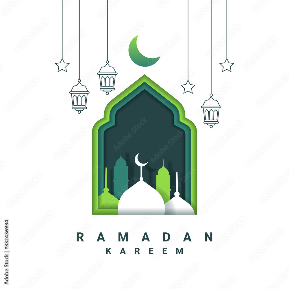 Ramadan Kareem Illustration Template Design