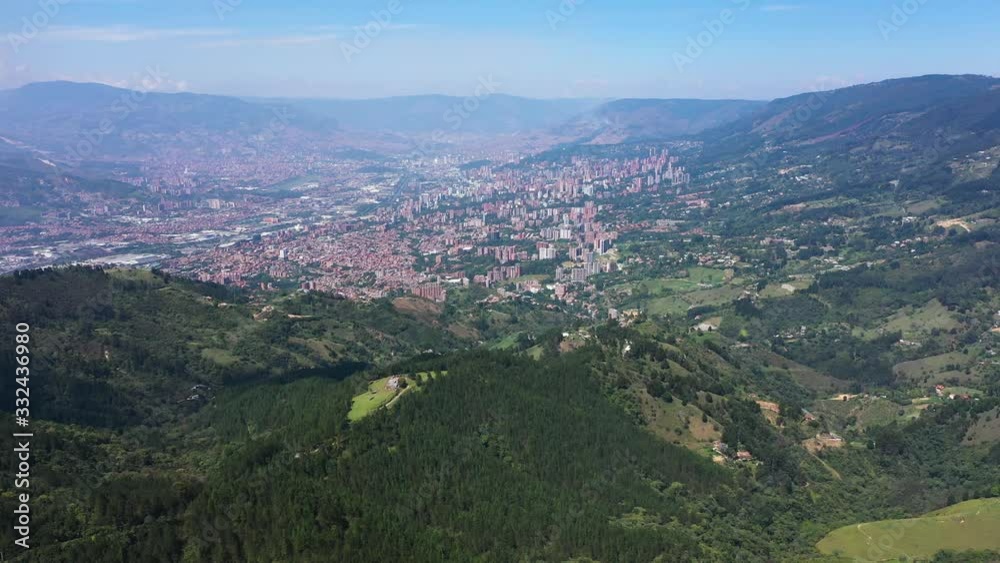 Aerial view of the landscape in Medellin, Colombia Aerial view of the landscape in Medellin, Colombia