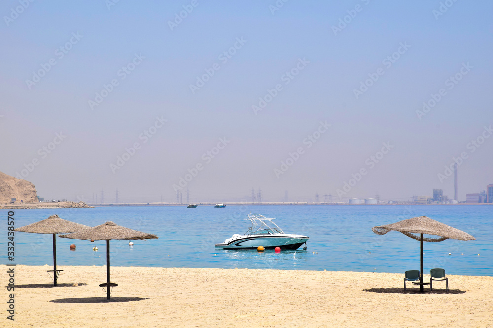 Sun set on the beach in Egypt north coast / dahab / hurgada / sharm el sheikh / taba / alexandria  - best place for vacation under umbrella  - holiday relaxation beach sand inspiration happiness  tan.