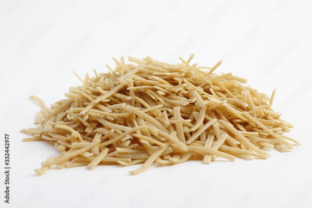 pile of vermicelli isolated on white background