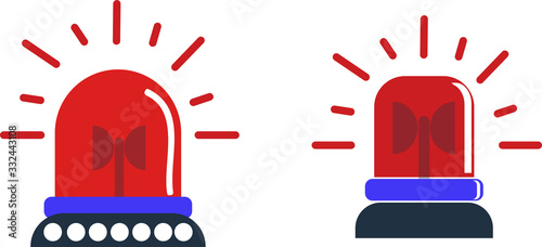 Police flasher siren vector