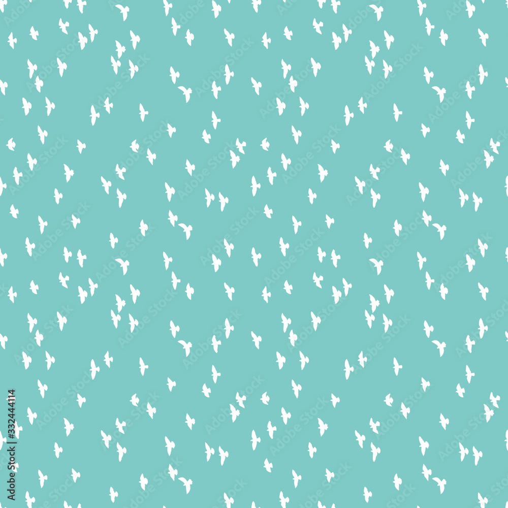Birds Silhouettes Vector Seamless Pattern. Flying Pigeons background Birds Silhouettes Vector Seamless Pattern. Flying Pigeons background