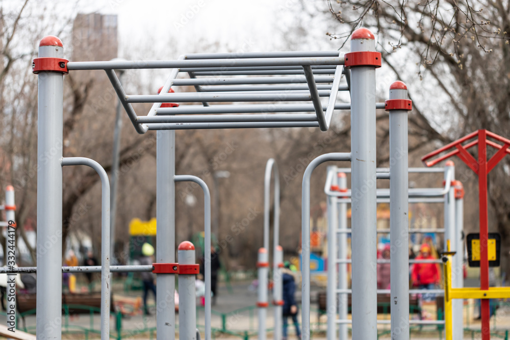 Empty children's playground with no children