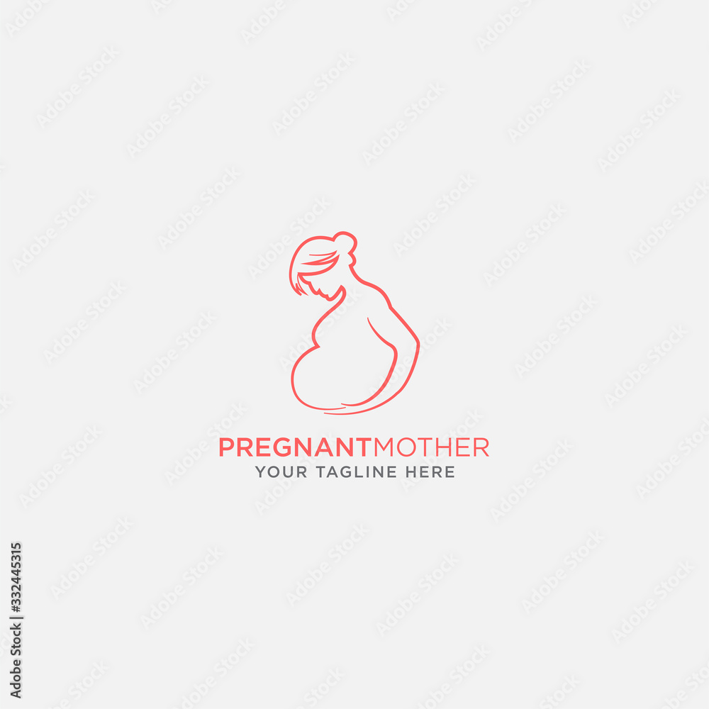 Logo Design for Pregnant Women. - Vector