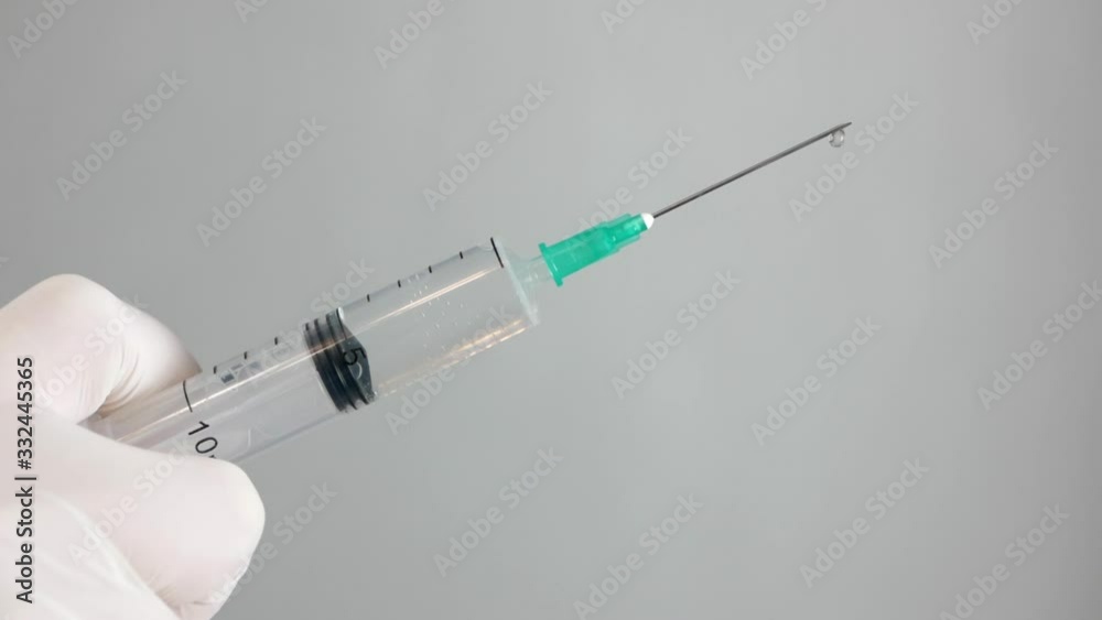 Close-up shot of syringe
