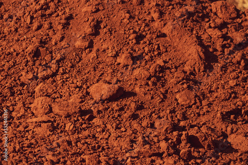 Red ground soil texture in brazil
