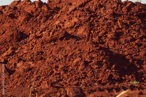 Red ground soil texture in brazil