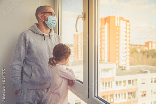 Εκτύπωση καμβά Concept home quarantine