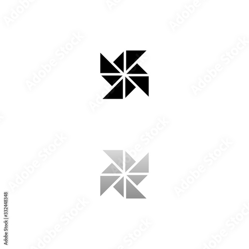 Paper Windmill icon flat
