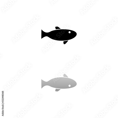 Fish icon flat