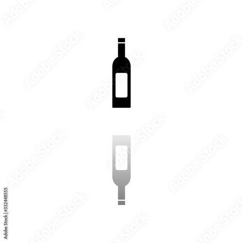 Wine Bottle icon flat