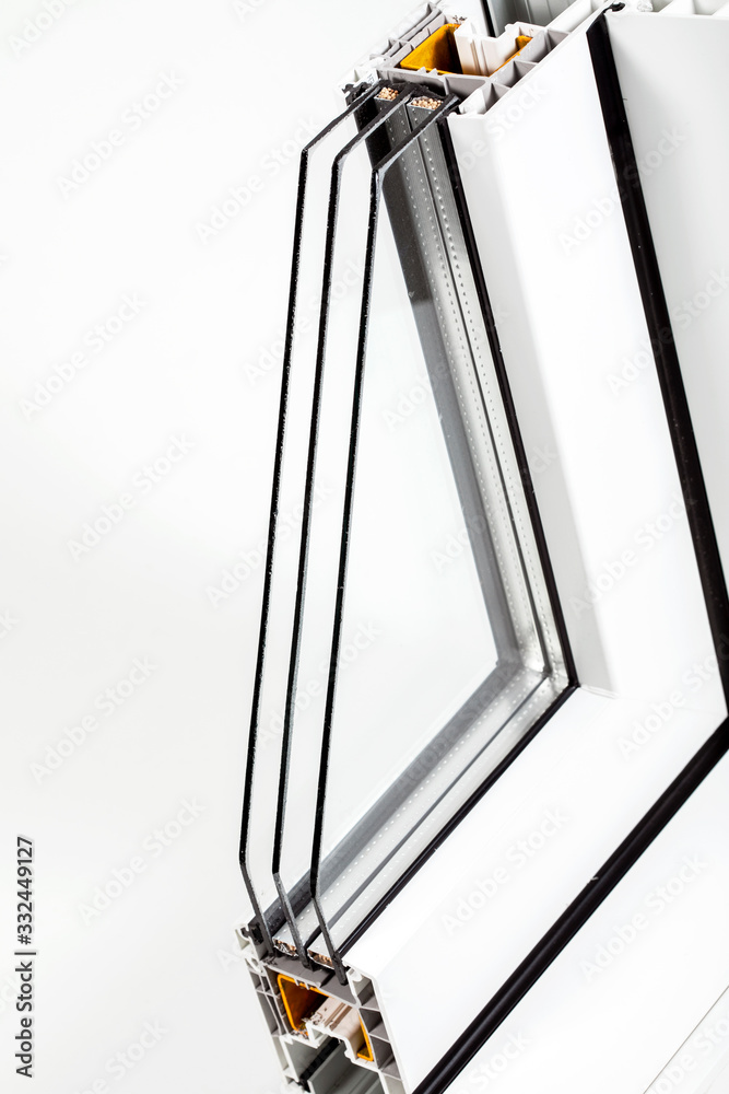 Obraz premium Plastic window profile with triple glazing