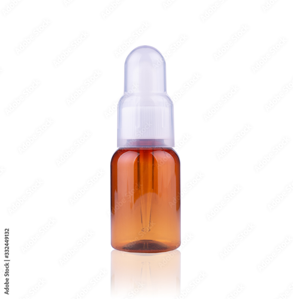 bottles with essential oils isolated on white background bottles with essential oils isolated on white background