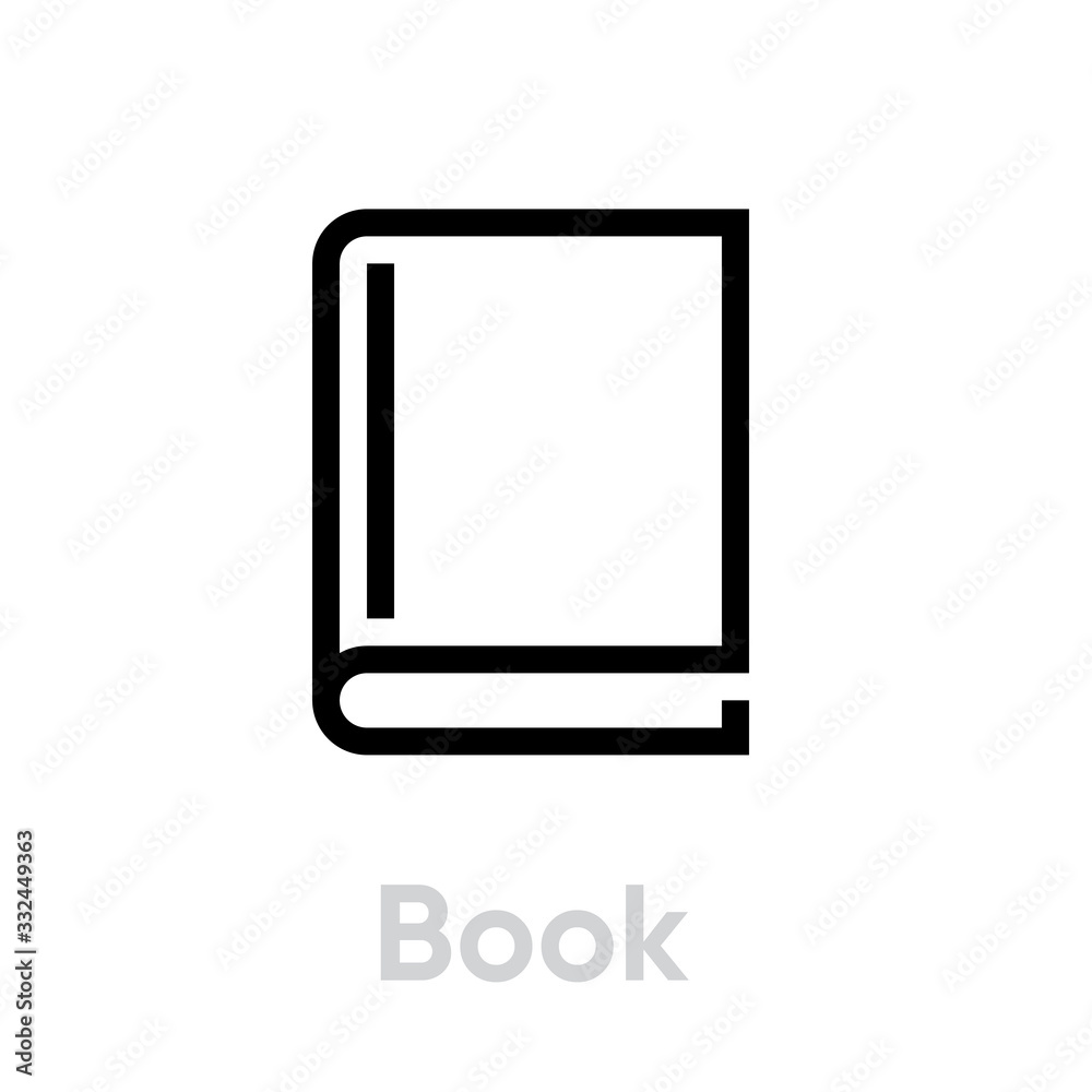 Book icon. Editable line vector. Book icon. Editable line vector.