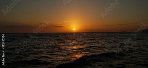 Sunset in the middle of sea 2