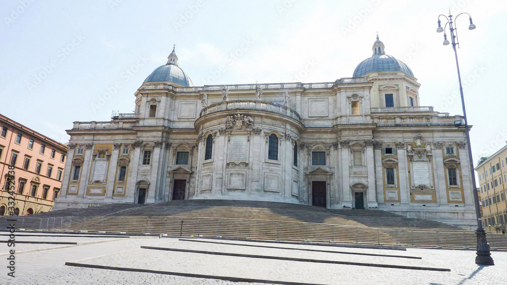 Basilica di Santa Maria Maggiore, Rome, Italy; Front View