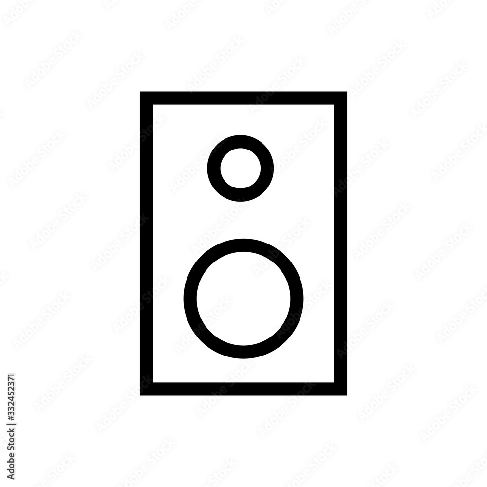 Speaker outline icon isolated. Symbol, logo illustration for mobile concept and web design. Speaker outline icon isolated. Symbol, logo illustration for mobile concept and web design.