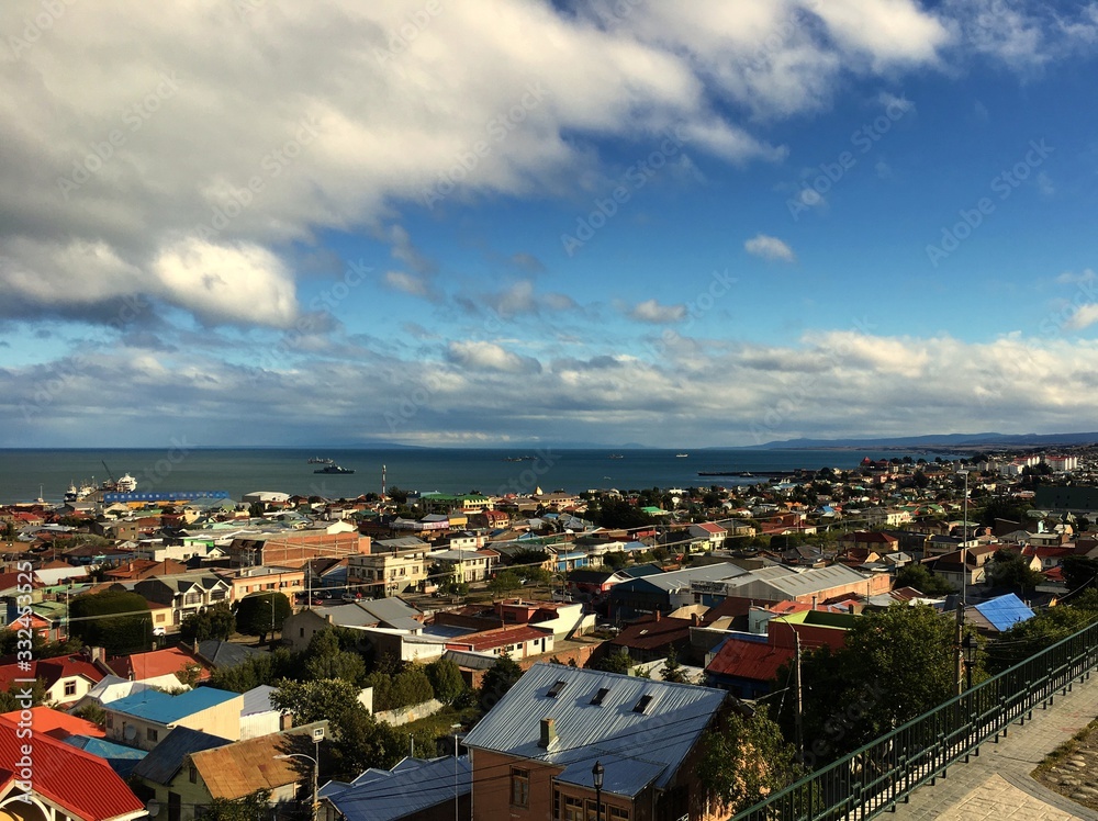 panoramic view of city of Punta Arenas