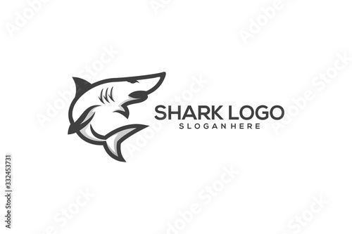 shark logo design vector abstract illustrator modern