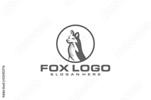 fox logo design vector abstract illustrator modern