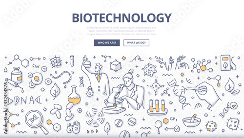 Biotechnology Doodle Concept photo