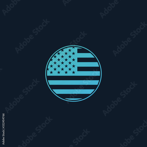 Circle round american flag ...