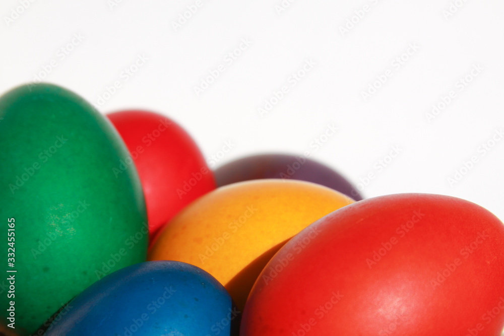 Colorful Easter eggs texture white background Colorful Easter eggs texture white background