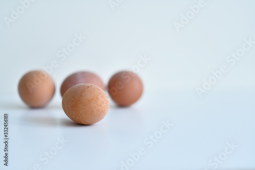 chicken boiled egg on a light background