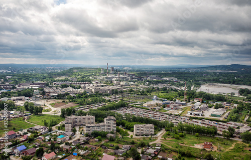 Urban panorama aerial view. Pipe Metallurgical Plant © ArtEvent ET