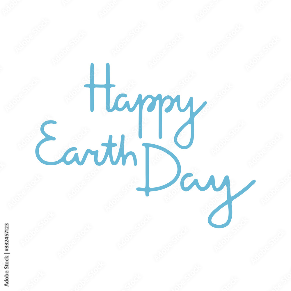 Happy Earth Day hand drawn vector lettering. Save the Earth concept, April 22. Earth Day logo design. Earth day lettering for poster, flyer, banner. Lettering typography Happy Earth Day hand drawn vector lettering. Save the Earth concept, April 22. Earth Day logo design. Earth day lettering for poster, flyer, banner. Lettering typography