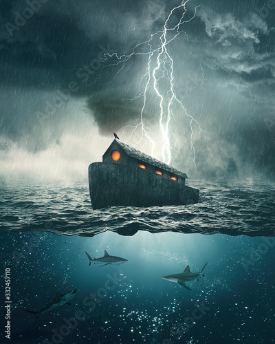 Noah's Ark Bible story art Fototapet