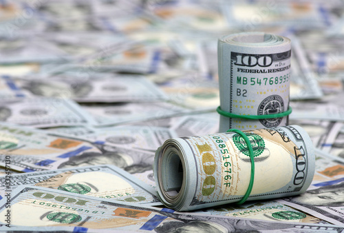 Money background dollar banknotes