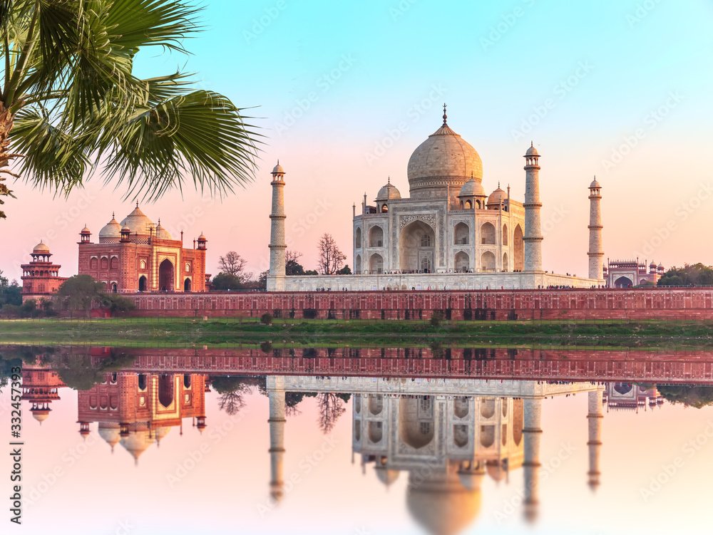 Taj Mahal beautiful scenery, India, Uttar Pradesh, Agra