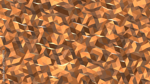 Abstract polygonal background, Sandy Brown geometric vector