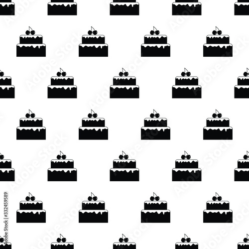 cake background Seamless.  hapy birthday texture pattern vector black