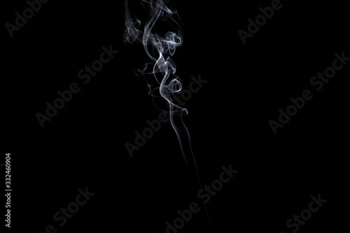 white smoke with black background