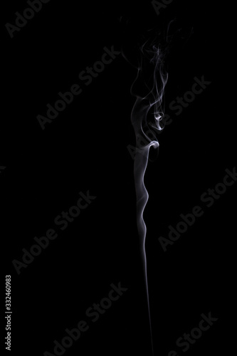 white smoke with black background