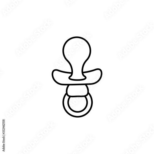 Baby pacifier icon. Simple line, outline vector elements of child for ui and ux, website or mobile application