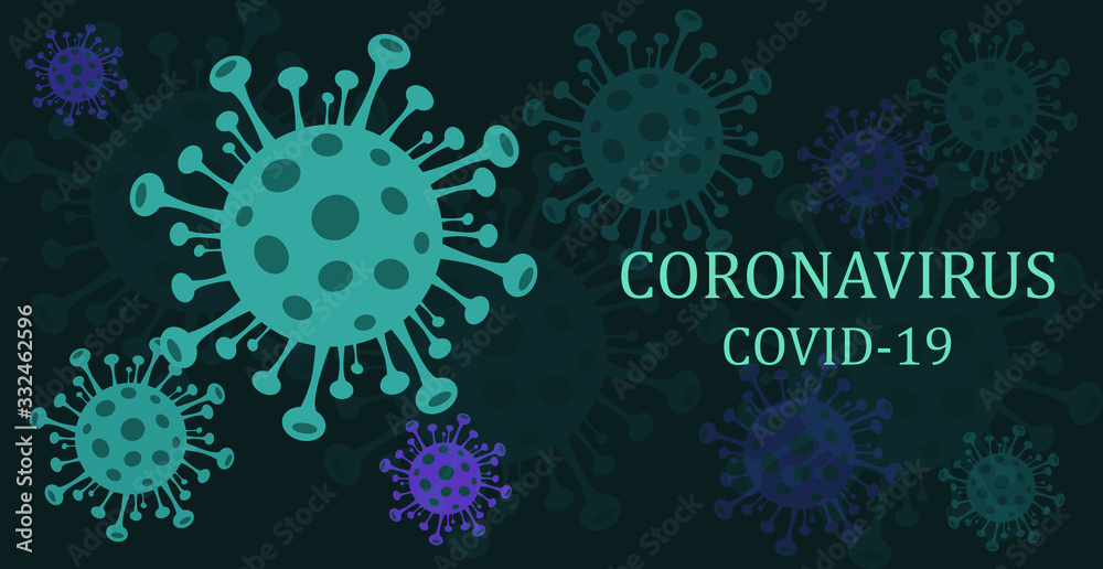 Coronavirus.  Background. Coronavirus 2019-nCoV. Coronavirus outbreak. Pandemic medical health risk, immunology, virology, epidemiology concept. Vector Illustration