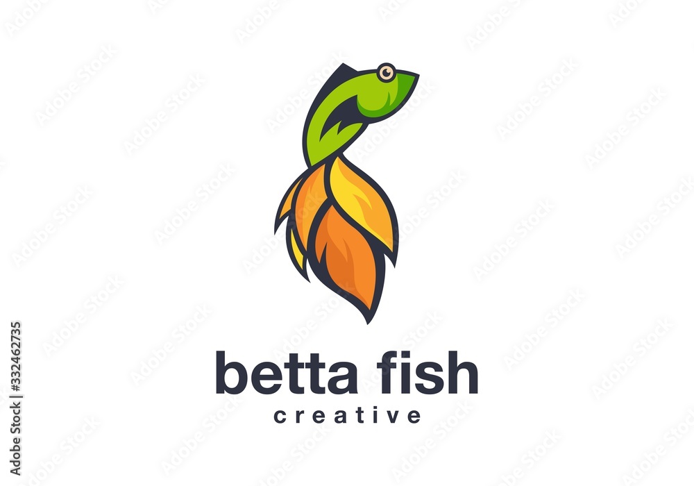 colorful fish logo vector illustration