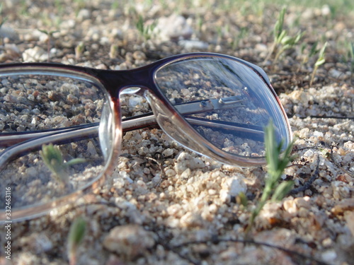 Glasses on the sand