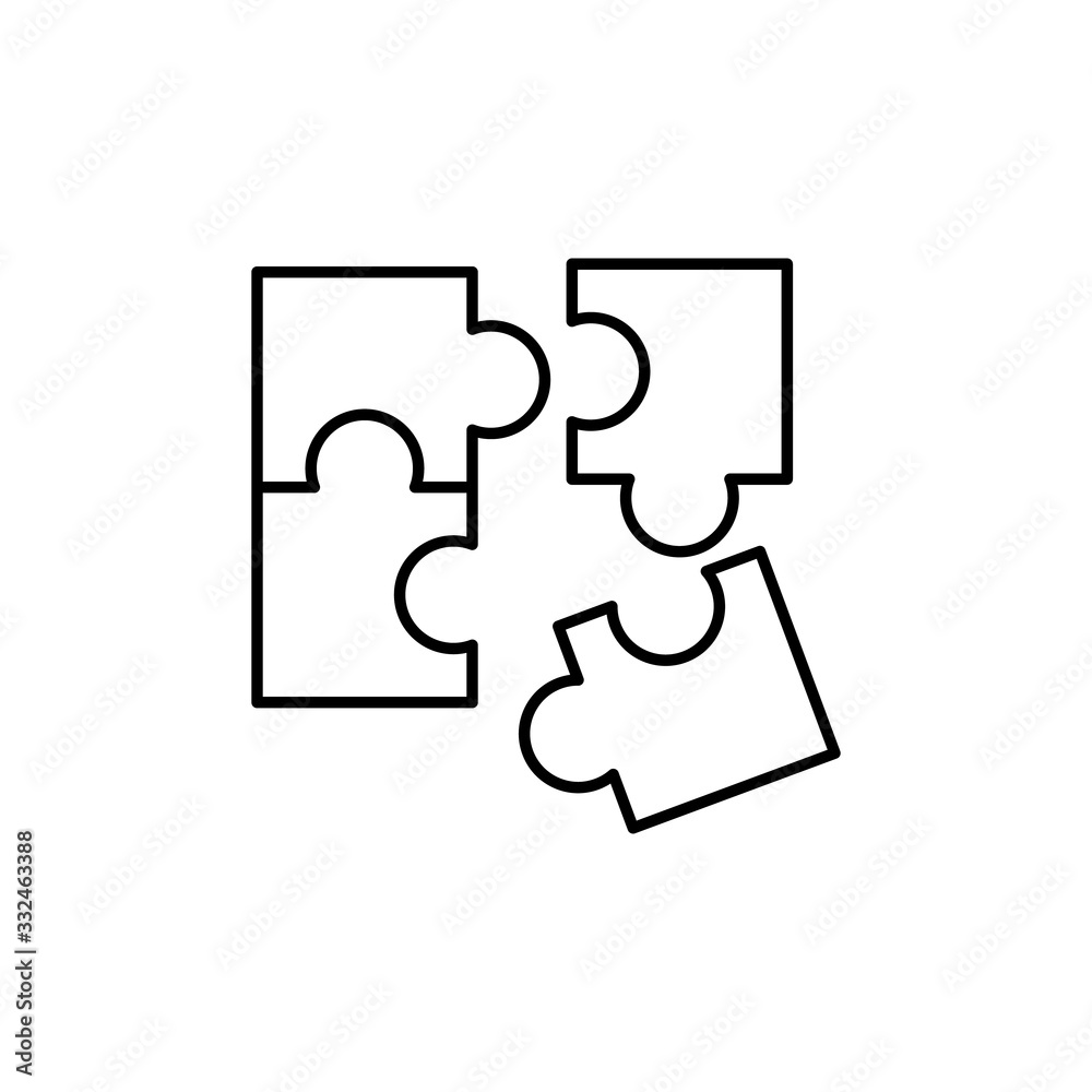 Puzzle, baby, game icon. Simple line, outline vector elements of child for ui and ux, website or mobile application