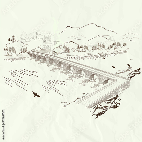 Architect Sinan's signature in Bosnia and Herzegovina: Drina Bridge