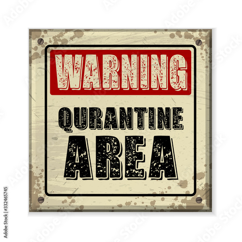 Square yellow warning grunge frame