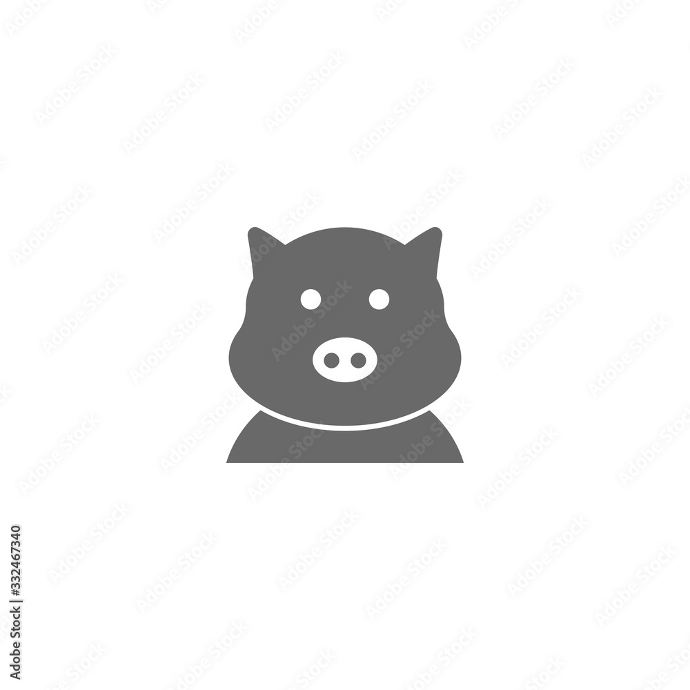 Obraz premium Pig, animal icon. Simple vector agriculture icons for ui and ux, website or mobile application