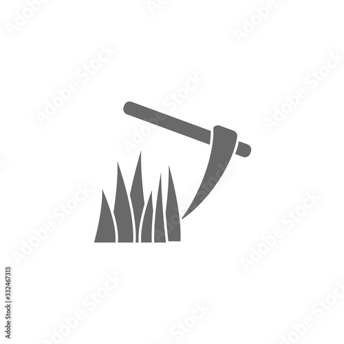 Wood, sickle icon. Simple vector agriculture icons for ui and ux, website or mobile application