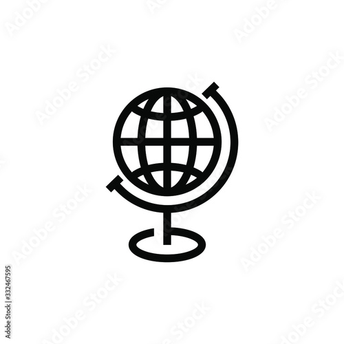 globe vector icon education illustration clip art isolated on white background in trendy Line style