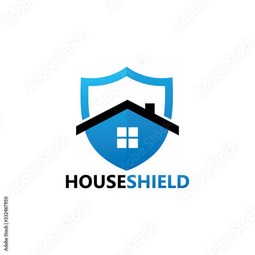 House Shield Logo Template Design